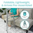 thumbnail image 3 of Andador Vive Hemi para personas mayores: angosto para espacios reducidos, ultraligero, plegable con una sola mano, funciona como silla de apoyo y ayuda para levantarse. Bastón lateral para sentarse y, 3 of 5