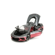 2020 Chevrolet Corvette Gray Metallic and Pink Pink Slips Series 1/24 Diecast Model Car by Jada