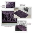 thumbnail image 3 of Nestl Super Soft Shaggy Bath Rug, Absorbent Bathroom Rug, 32" x 48", Purple, 3 of 5