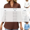 thumbnail image 3 of Fancifize Womens Button Down V Neck Shirts Oversized Rolled Long Sleeve Tops Cotton Linen Summer Breathable Outfits, 3 of 3