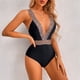 thumbnail image 1 of Augper Women's Swimsuit Solid Color Jumpsuit Swimsuit Conservative Beach Leopard Print Swimsuit, 1 of 8