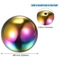 thumbnail image 2 of Uxcell Rainbow Gazing Ball 8 inch Polished Hollow Ball 304 Stainless Steel Gazing Globe Mirror Ball, 2 of 4