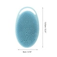 thumbnail image 4 of Unique Bargains 1 Pc Hangable Oval Bath Brush Shower Brush Light Blue, 4 of 6