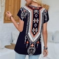 thumbnail image 4 of Itsame Short Shirt Sleeved Tops for Womens T-Shirt Printed V-neck Blouses Black Size S, 4 of 5