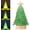 Green - With Led Lights, variant on Green Sea Glass Christmas Tree - Handcrafted Mini Christmas Tree with 3-Color LED Lights, Table Centerpiece - Ideal for Christmas, Year, Decor, Coastal Holiday Decor and