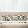 thumbnail image 5 of Ambesonne Monstera Throw Pillow Cover Pack of 4, Neutral Mid Century Boho, 4 Pcs-28" x 28", Cinnamon Pale Sage Green, 5 of 5