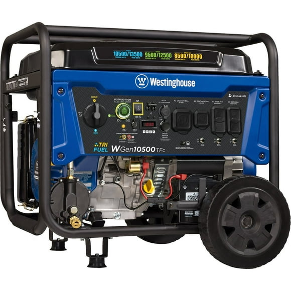 13500 / 10500 Watt Westinghouse Portable Tri-Fuel Generator with CO Sensor - WGen10500TFc