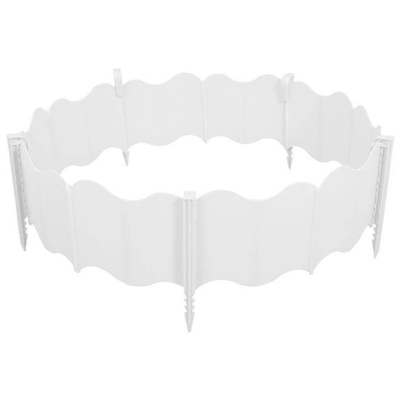 FRCOLOR  Fencing for Garden Beds Decorative Edging outside Flowerbed White