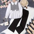 thumbnail image 2 of VNKIDY Girls Fashion Casual Long Sleeve T-Shirts O-Neck Tops And Bootcut Trousers Outfits Sets Boho, 2 of 9