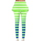 thumbnail image 1 of Puntoco Pantalones De Cintura Elástica Cómodos A Rayas De Moda Para Mujer Pantalones De Doble Capa Con Bolsillo De Yoga Verde Xxl, 1 of 5