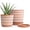 Pottery Red/White, variant on Set of 2 Terracotta Pots, 6.5 Inch and 8.2 Inch, Planter Pots for Plants with Drainage Holes and Saucers, Pottery Red/Black