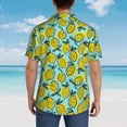 thumbnail image 3 of Lsque Lemon1 pattern Hawaiian Shirt for Men, Unisex Summer Beach Casual Short Sleeve Button Down Shirts-Small, 3 of 9