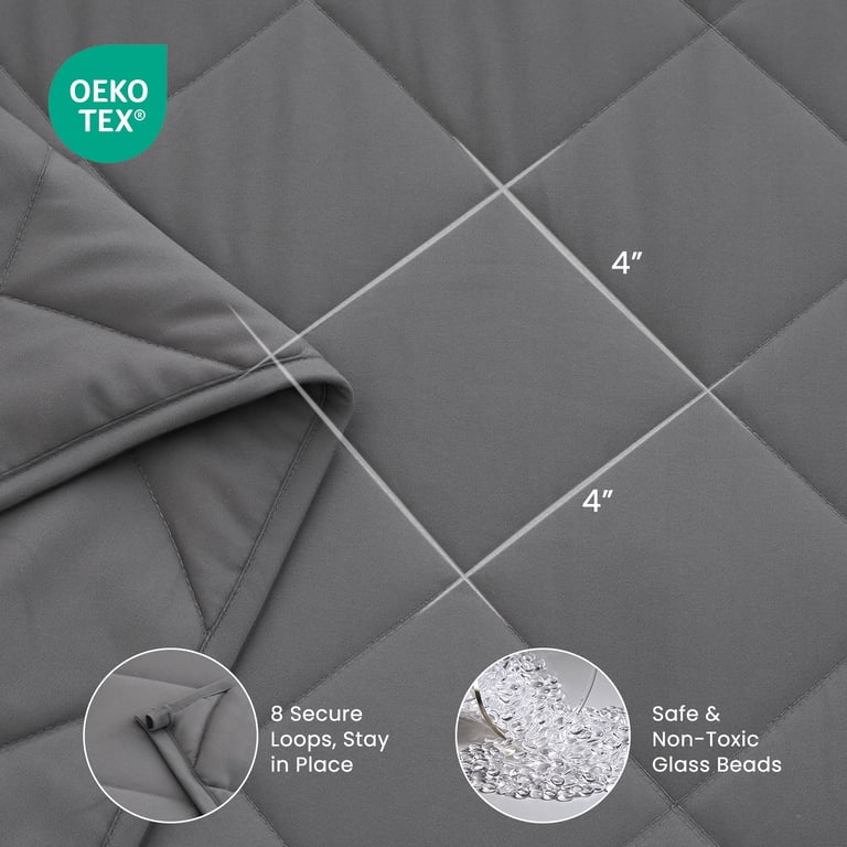 MARNUR 15 lb Weighted Blanket for Adults, Twin Size, Gray photo 3