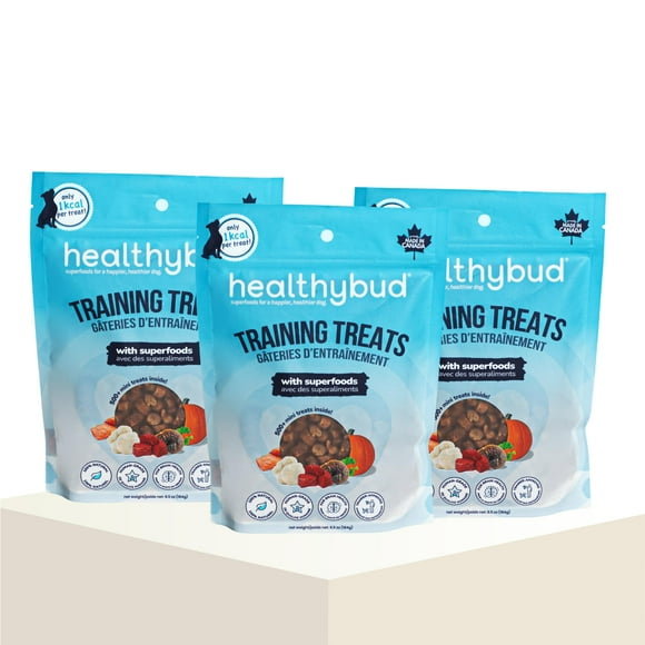 Healthybud Mini Training Treats for Dogs - Soft Trainers with Beef Liver, 1 Calorie per Bit, 6.5oz, Perfect Puppy Chews with Superfood Ingredients - Reishi, Li