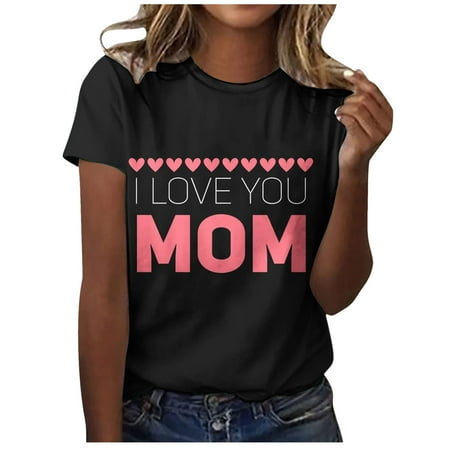 

2023 Mother S Day Maternity Shirt Women Tee Top Mother s Day O-Neck Casual Summer Tops easter sunday blouse
