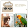 thumbnail image 3 of Baluue bird perch with feeding cups Parrot Bird Perch Wood Bird Owners Multi Bird Care 1Pcs, 3 of 8