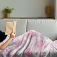 thumbnail image 3 of Rose Soft Flannel Fleece Throw Blanket, Plenty of Roses Passion Sentiment Concept Affection Emotions Admiration Work, Cozy Plush for Indoor and Outdoor Use, 50" x 70", Soft Pink, by Ambesonne, 3 of 5