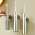 thumbnail image 4 of Kyursd Summer Organizers and Storage Special Offer！Toothbrush Rack Double Sized Seamless Wall Mounted Non Perforated Toothbrush Rack Storage Rack Bathroom Dentals Appliance Storage Rack, 4 of 6