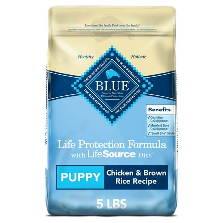 UPC: 0840243144082 | Blue Buffalo Life Protection Formula Chicken and Brown Rice Dry Dog Food for Puppies Whole Grain 5 lb. Bag