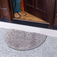thumbnail image 3 of Rug Half Round Carpet Water Absorbing Foot Mat Bathroom Entrance Floor Mat Bedroom Toilet Bathroom Non Slip Mat Household 40x60cm Washable Rug White 40x60cm, 3 of 6