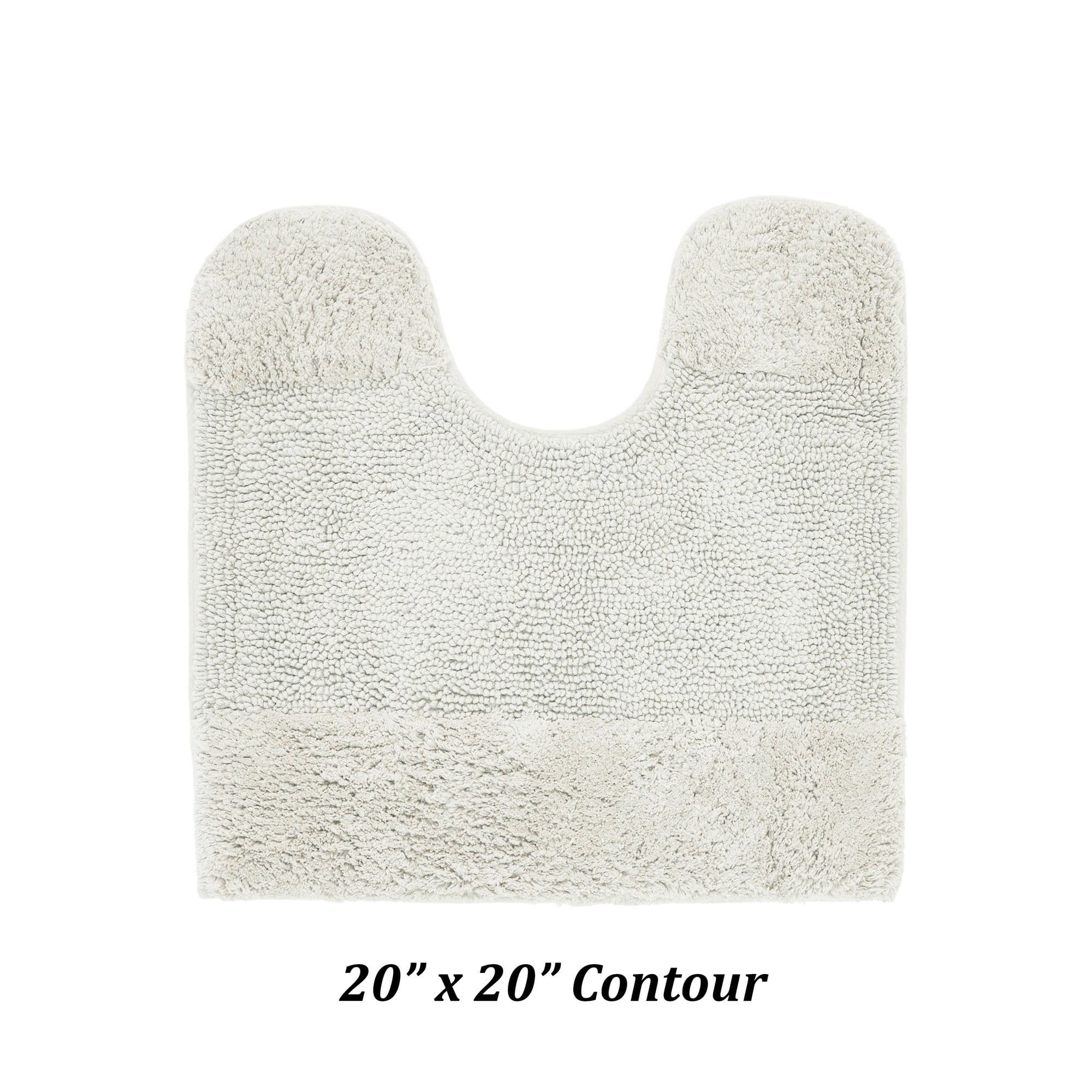 Better Trends 20" x 20" U-Shape Toilet Rug 100% Cotton Non Slip Tufted Contour Bath Mat, Water Absorbent Bathroom Rug (Ivory) Granada Collection