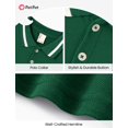 thumbnail image 3 of PatPat Boys Polo Shirts Short Sleeve Collared Button Placket School Tops9-10Y, 3 of 7