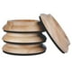 thumbnail image 1 of Posavasos de piano, posavasos de madera maciza, juego de 4, color madera, 1 of 3