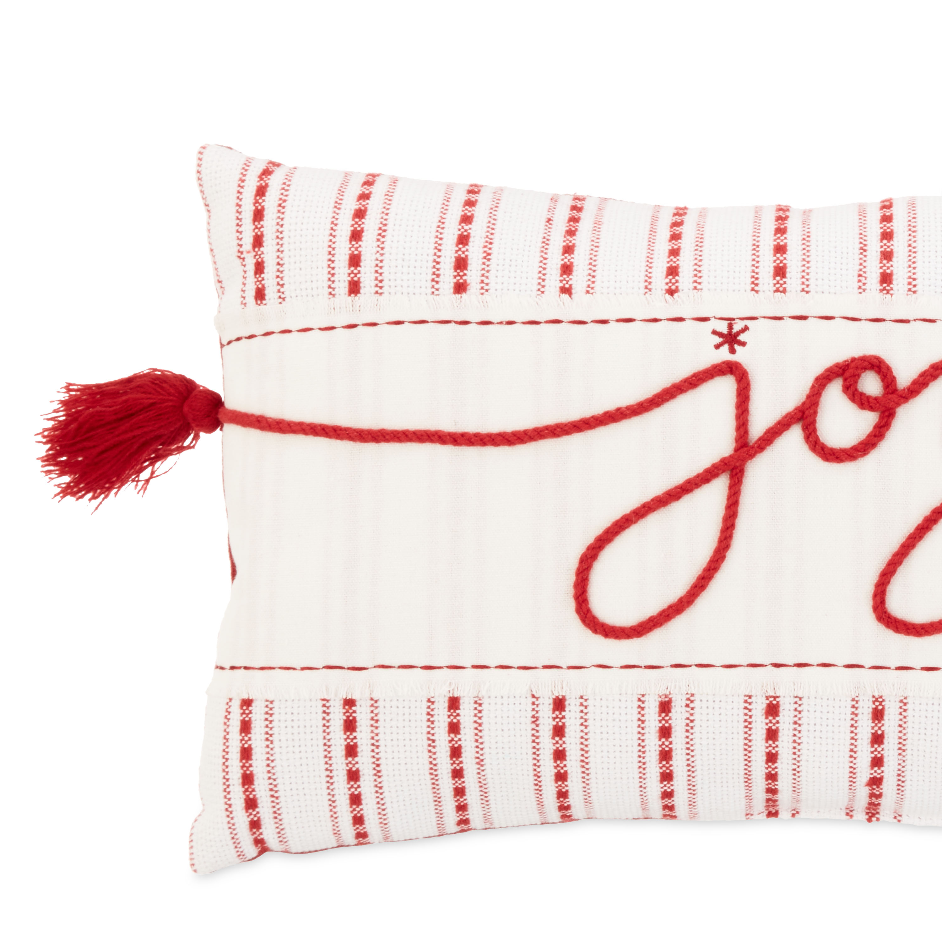 Holiday Time Joy Lumbar Christmas Decorative Pillows, 9x16inch, 2 Count Per Pack - image 4 of 6