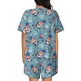 thumbnail image 3 of Bingfone Independence With Gnome Print Pajamas Sets for Women Soft Short-Sleeved Pjs with Lounge Shorts Two Piece Sleepwear, 3 of 8