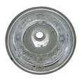 thumbnail image 1 of Whitehaus WH602ACF-POSS Ronde 13 3/4-Inch Floral Modèle Bassin avec Trop-Plein, Acier Inoxydable Poli, 1 of 3