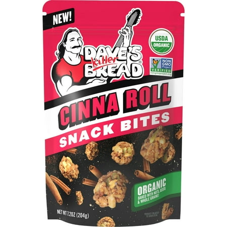 Dave's Killer Bread Super Cinna Roll Crunchy Snack Bites, 7.2 oz