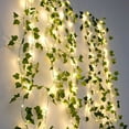 thumbnail image 4 of Flower Green Leaf String Lights Artificial Vine Fairy Lights Battery Powered Christmas Tree Garland Light For Weeding Home Decor Maple Leaf 5m 50 Lights Battery Model, 4 of 9