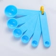 thumbnail image 4 of Plastic Measuring Spoon Set 6 Piece with Graduations Baking Measuring tool DIY Spoons for Cake and Baking,measuring spoons,coffee scoop,Blue, 4 of 5