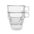 thumbnail image 3 of JoyJolt Palo Double Wall Tiered Glass Coffee Mugs, 15.5 oz (Set of 2), 3 of 5