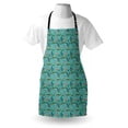 thumbnail image 4 of Feather Apron, Ethnic Tribal Plumage Motifs Hippie of Flower Bouquets Bohemian Print, Unisex Kitchen Bib with Adjustable Neck for Cooking Gardening, Adult Size, Seafoam and Multicolor, by Ambesonne, 4 of 4