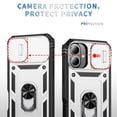 thumbnail image 5 of ChicShell Slim Case For iPhone 16 with Slide Camera Cover, 360° Rotated Kickstand Support Car Magnetic Bracket Military Grade Shockproof Protective Cover For iPhone 16, White, 5 of 9