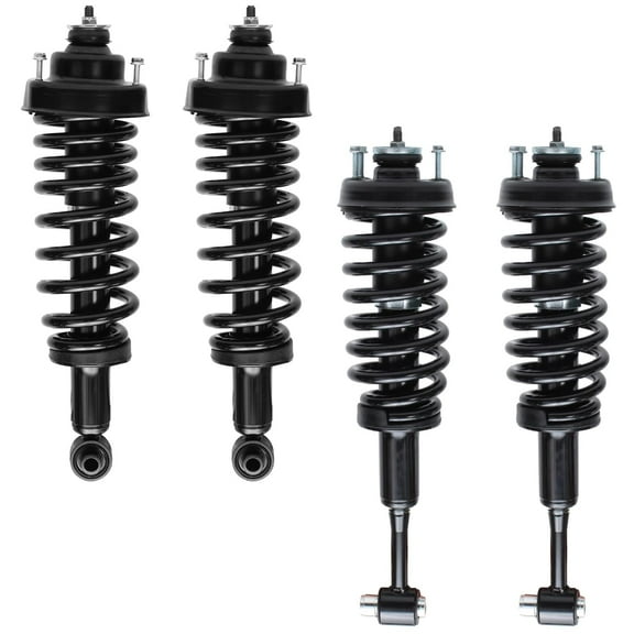 Detroit Axle - 4 Struts for 2002 2003 Ford Explorer Mercury Mountaineer Complete Front Rear Struts w/Coil Spring Replacement Quick Install Ready Struts Assembly