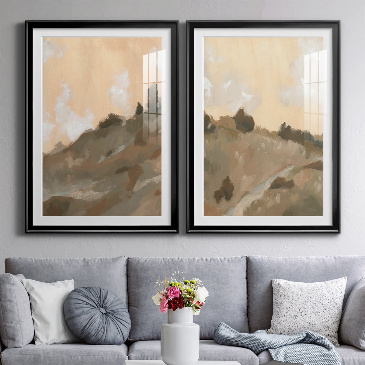 Wexford Home Hillside Walking Path III Premium Framed Print, 26.5" x 36.5" - Ready to Hang, Black (Set of 2)