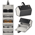 thumbnail image 1 of Organizador de Gafas de Sol de Viaje, Estuche Plegable para Gafas de Sol de Viaje con 5 Ranuras para Múltiples Pares Xtellar negro, 1 of 4