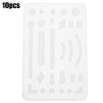 thumbnail image 3 of Drawing Tool Engineering Drawing Template Ruler, Erasing Shield, Art Supplies Student For Painter Stainless Steel,Transparent,Orange, 3 of 8