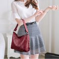 thumbnail image 3 of Bolsa de mujer de mensajero de cuero de PU suave de hombro (rojo vino) Ndcxsfigh Para Estrenar, 3 of 9