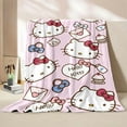 thumbnail image 3 of Hello Kitty Sanrio Blanket Soft Fluffy Cartooon Throw King Size Luxury Blanket Kid Boy Adult Sofa Bed Blanket Cover Throw Gift LS, 3 of 6