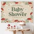thumbnail image 2 of Mushroom Baby Shower Decorations, Mushroom Baby Shower Backdrop Banner Photo Photography Background 5 * 3ft for Fairy Forest Wonderland Party Supplies, 2 of 6