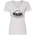 thumbnail image 3 of Inktastic Let's go on an Adventure Mountains Women's V-Neck T-Shirt, 3 of 5