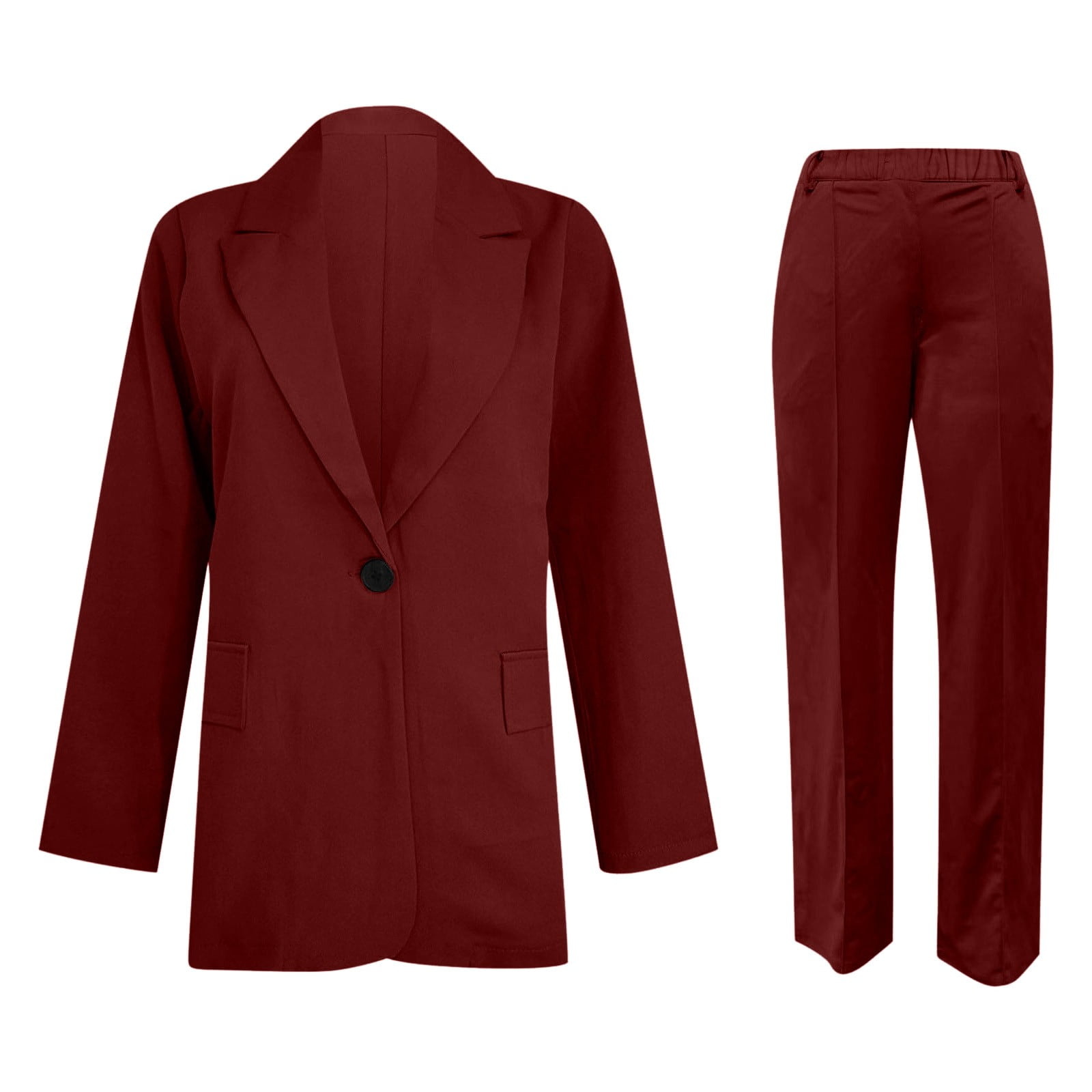 Pantalon Ample Texturé Nude Effet Lin À Taille Élastique | Ensembles | PLT FR