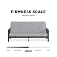 thumbnail image 2 of Harlow Full Metal Arm Futon with 6” Thermobonded High Density Polyester Fill Futon Mattress, 2 of 9