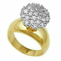 2Ct Round Cut Lab-Created Diamond Cluster Engagement Ring 14k Yellow Gold Plated