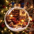 thumbnail image 3 of Christmas Light Up Crystal Clear Ornament Balls - Magic Winter World Scene, 3.15" Xmas Tree Hanging Decor with Warm Light, Reusable Sturdy Decor for Xmas Tree Home Mantel Window Festive Party, 3 of 6