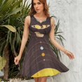 thumbnail image 7 of Solar System Retro Sleeveless Dress Women Summer Evening Dresses Ladies Sundress, 7 of 7