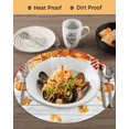 thumbnail image 3 of 15 Inch Round Placemats Set of 6, Thanksgiving Pumpkins Fall Non Slip Heat Insulation PP Table Mats, Orange Maple Leaf Vintage Washable Place Mats for Kitchen Dining Party Table Decor, 3 of 7